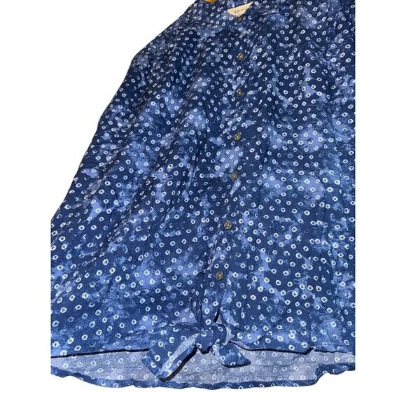 NWT Style & Co Long Crop Button Up Shirt Women's 2X Tie Front Vacation Beach - Picture 2 of 7